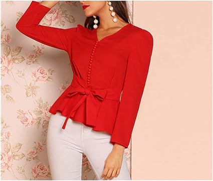 moda blusas rojas elegantes