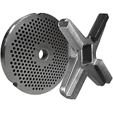 National Band Saw - #32 Grinder Plate &amp; Knife Set - MPN GK32-S/GP32-18 | Compatible with Hobart, Biro, Enterprise, LEM, Tor Rey and More, 1/8 Inch Hole Plate with Raised Edge Knife