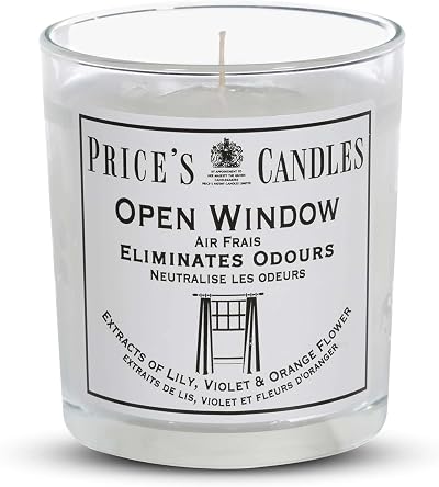 Price's Open Window Jar Candle Odour Eliminating Lily Violet Orange