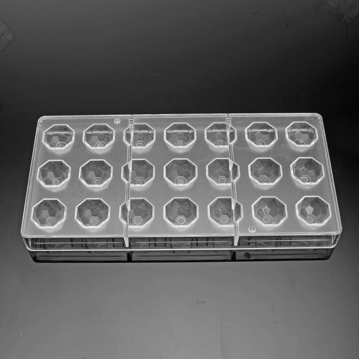 Binwat 21 Grid Chocolate Candy Mold PC Polycarbonate Chocolate Making Mould (Diamond) — image 1