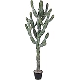 Logkity Artificial Cactus 51inch Faux Cacti Fake Saguaro Plants for Indoor Outdoor Home Office Garden Decor
