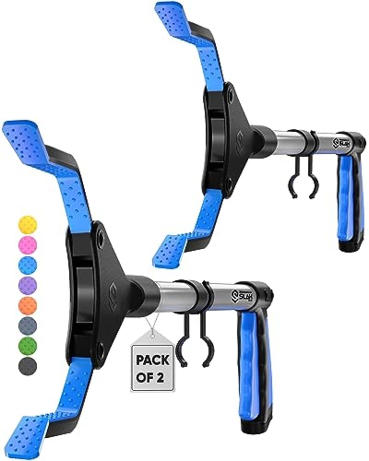 SLAH 32inches Litter Picker Grabber Stick, Helping Hand Grabbers for Disabled, Litter Pickers for Adults Foldable Rotating 360 Degree Reaching Aids (Blue Pack 2)