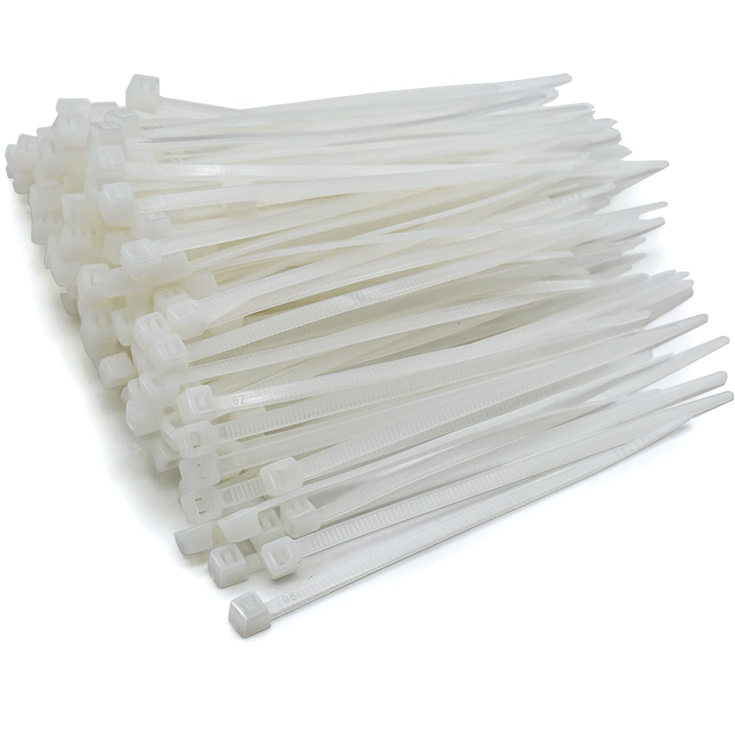 MgcTolBox White Cable Ties 4", Small Zip Ties, Self-Locking Nylon Mini Zip Ties 100 x 3.6 mm | White | 200 Pack — image 1
