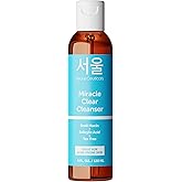 SeoulCeuticals Korean Acne Snail Cleanser Face Wash - Snail Mucin, Salicylic Acid & Tea Tree Acne Treatment for Sensitive Skin & K Beauty Glow 4oz