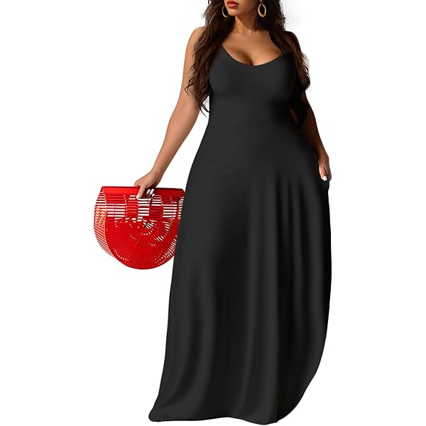 UOUA Women Summer Maxi Dresses Plus Size V-Neck Sleeveless Floral Hawaiian  Sundress Casual Loose Beach Tropical Boho Dress with Side Split Pineapple  Flamingo L at Amazon Women's Clothing store