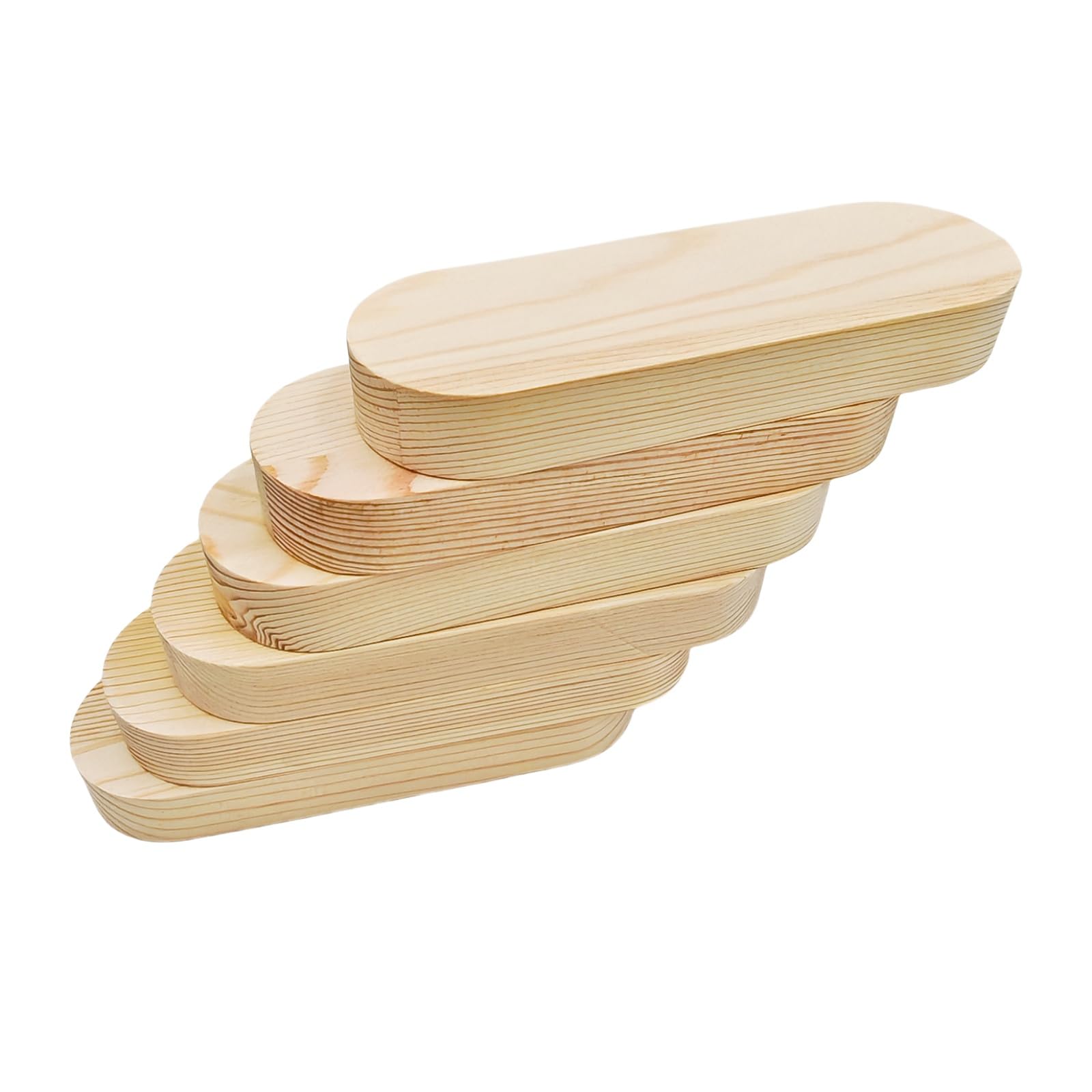 Anktily Unfinished Pine Wood Oval Wooden Blocks for Crafts, Whittling, Engraving, Painting (6pcs, 15x5x2cm/6pcs) — image 1