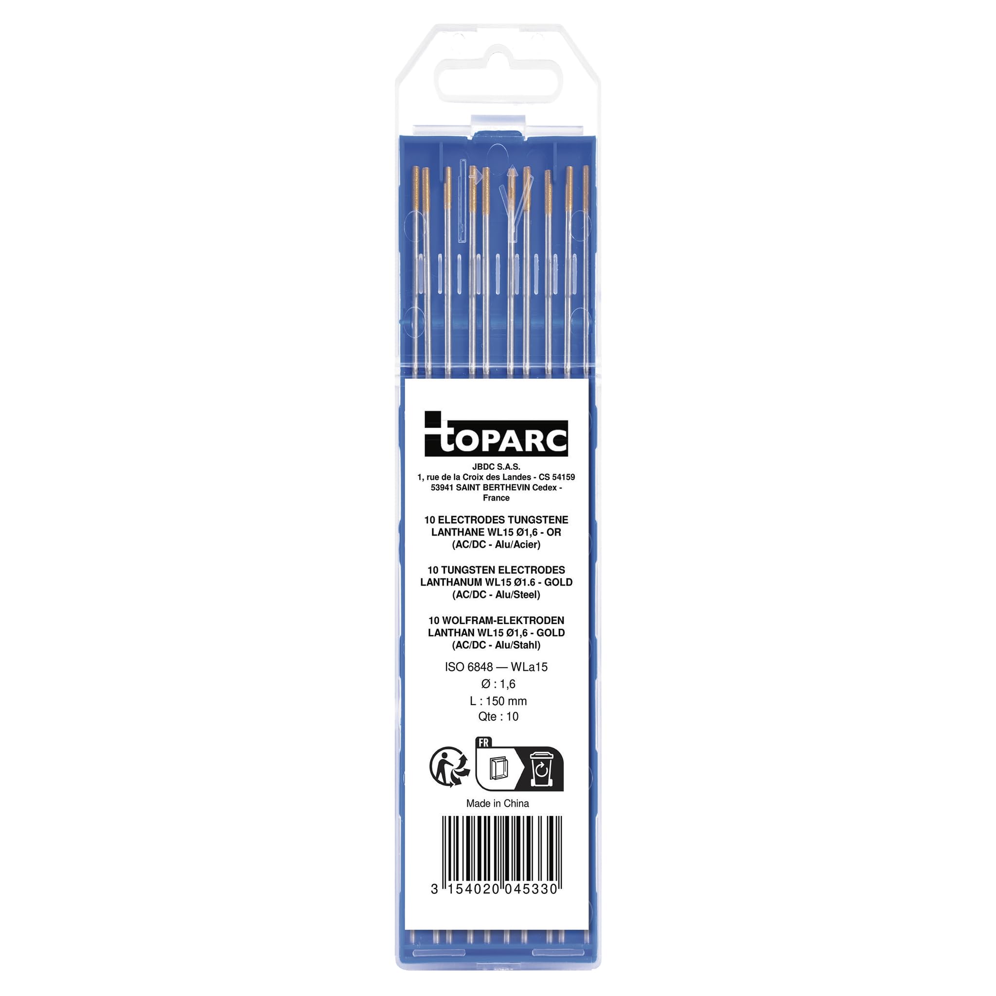 GYS - 045330 - GYS 1.5% Lanthane Tungsten Electrodes - Ø1.6 (10 Pack)