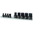 Titan 16141 9-Piece Low Profile Impact Metric Hex Bit Socket Set