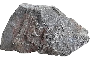 MYCENSE Artificial Rock Natural Texture PU Realistic Sandstone Landscape for Decor Community Courtyard Supermarkets Parks Offices, Style A 32x25x17cm Gray