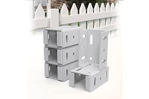 LEVENDOR White Aluminum Fence Bracket for Vinyl Fencing,Heavy Duty Metal Replacement for 2.75in Plastic Bracket,Fence Bracket Used for Connecting Panel to Post,Vinyl Fence Parts(8Pcs & 80screws)