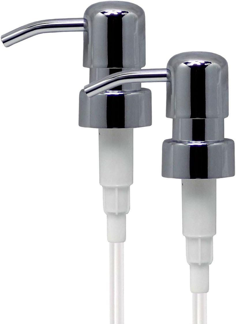 Bird Head Chrome Metal Lotion Dispenser Replacement Pump, 2CC, 28/400 (Pack of 2)