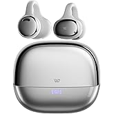 Clip-On Earbuds Open Ear Bluetooth5.3 Headphones, Ergonomic Comfort Sports Earphones with 50H Playtime, Smart Digital Display, IPX5 Waterproof, Gift for Valentine's Day and Anniversary, Birthday