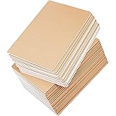 24 Pack A5 Kraft Notebook Journals for Writing 8.3x5.5 Inches Size College Ruled Subject Notebooks 60 Pages with Lined Paper Students and Office Notebook