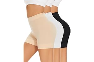 SIMIYA Anti Chafing Slip Shorts for Women Under Dresses, High/Mid Waisted Seamless Underwears Boyshort Smooth Boxer Short