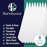 Bambooco Large Biodegradable Shower Wipes Pack of 40 20x30cm Biodegradable view 3