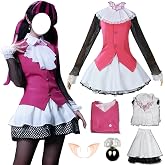 ACCICA Women Costume Pink Dress Full Set Adult Uniform Halloween Suit