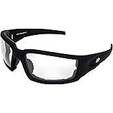 Birdz Eyewear Osprey 24 Auto-Darkening Photochromic Motorcycle Safety Sunglasses Foam-Padded Black Frame, Clear-to-Smoke Lenses, Unisex