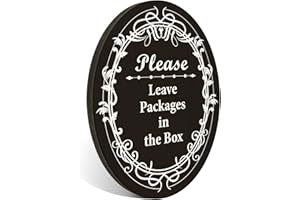 FTONENI Please Leave Packages in the Box Sign, for Indoor/Outdoor Home or Business Use, 4" x 5" (with Strong Adhesive Tape) - PMB004