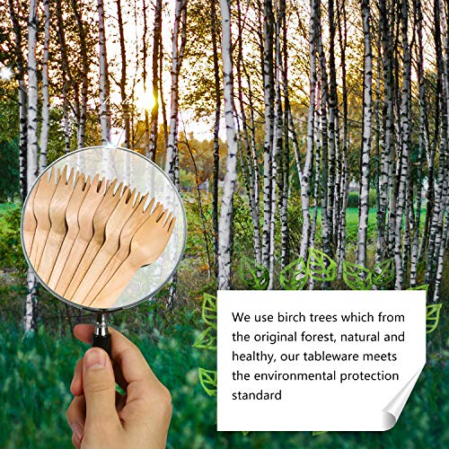 image for Disposable Wooden Forks Heavy Weight - KITMA 6.5