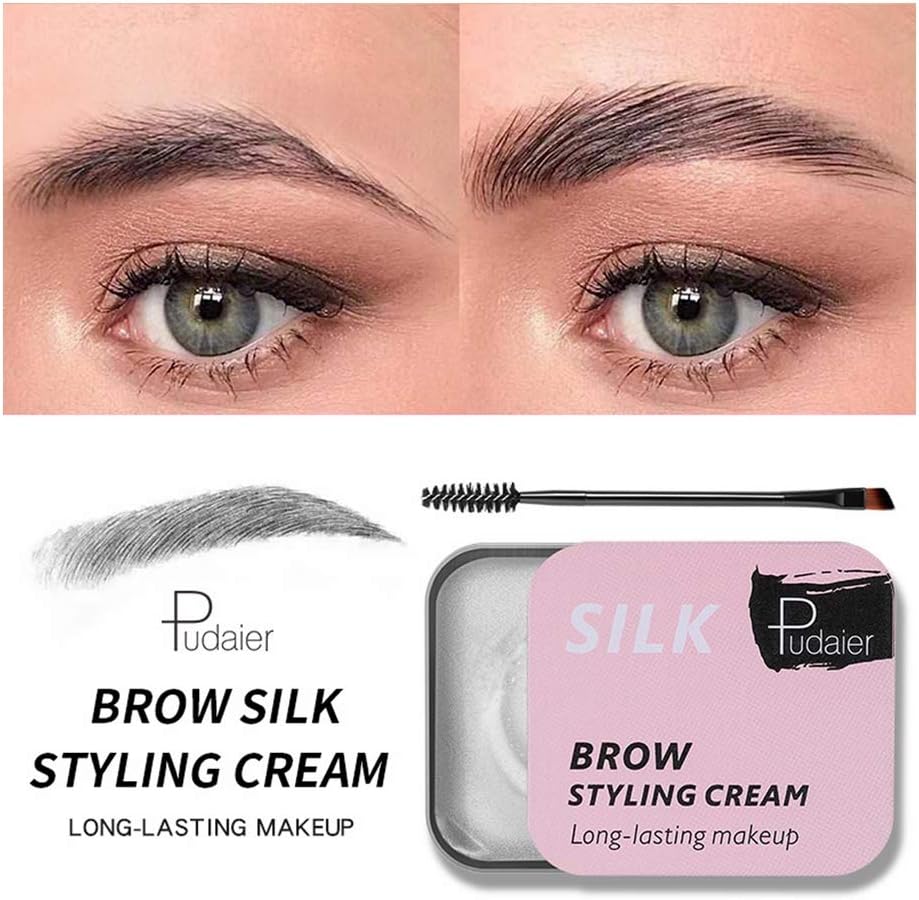 Brows Styling Soap | Iusun Wild Eyebrow Styling Soap,Long Lasting Eye Brow Makeup Gel Wax with Brush,Eyebrows Defining Soap for Natural Striking Style