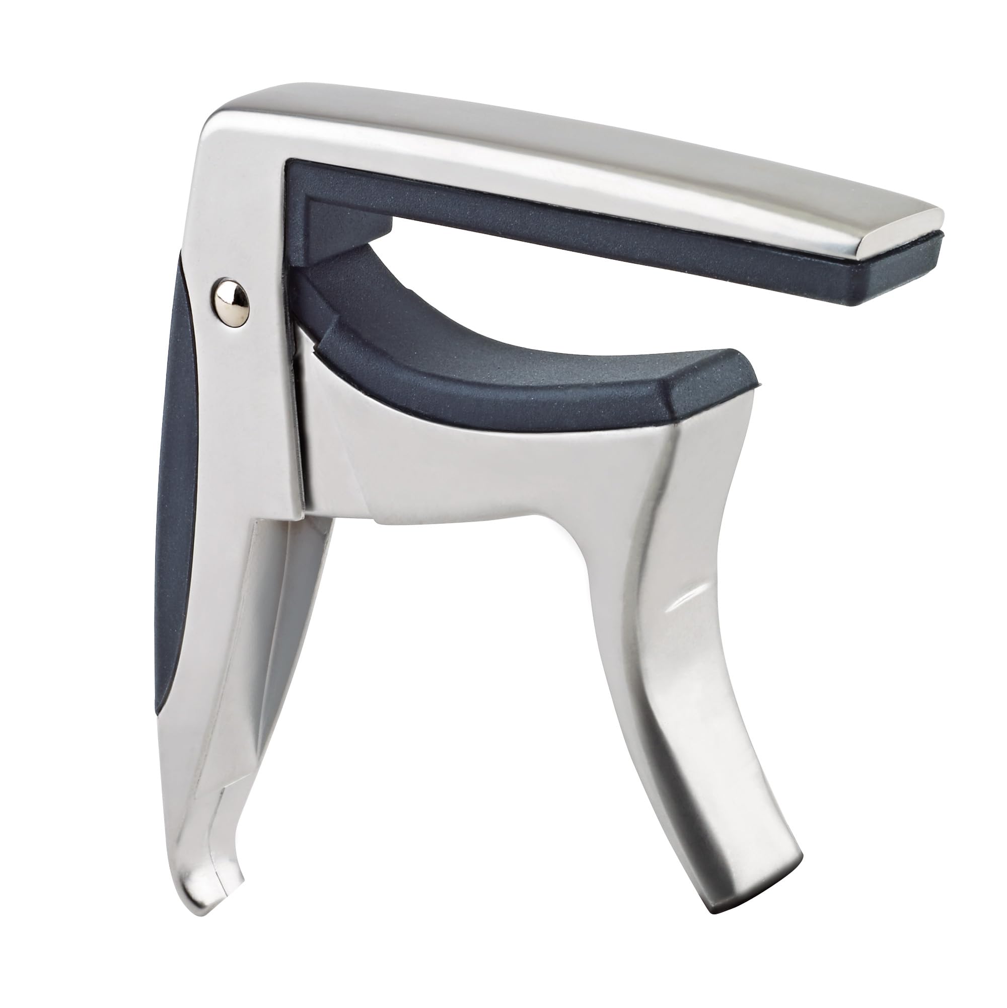 K&M 30910 Capo Matte Chrome-Plated for Classical Guitars with Straight Fingerboard - Easy One-Handed Operation