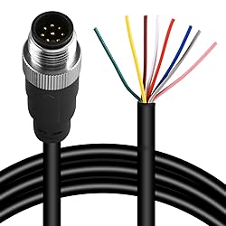 M12 8 Pins Male Connector Cable, Waterproof IP67