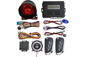 BANVIE Car Alarm System with Remote Start and Smart Push Start Button