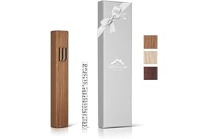 A&S MEZUZOT Wood Mezuzah Case with Scroll for Door Modern/Traditional Design, Easy Peel and Stick Mezuzah Cover, Home Blessing and Protection Houswarming Gift (Oak+ Wood, 5 Inches)