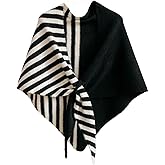 WaJuemy Pashmina Shawl Wraps for Women Cross Sweater Shawls and Wraps Cardigan Cape Front Poncho Knit Cashmere Sweater Shawl