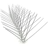 Bird-X Steel Spikes for Pigeons Sparrows Starlings 100-Foot Range 6-Inch | 100-Ft Coverage, 6-Inch Steel Spikes, Ledges, Roofs, Beams, Rails, Window Sills, Manual Setup