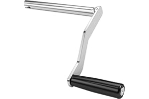 HUDEX Crank Handle Replacement for Coleman Fleetwood Pop-Up Camper - Compatible with Coachmen & Fleetwood Tent Campers- Heavy Duty Iron Lift System Crank with Rotating Plastic Grip (4-1/4" Handle)