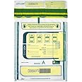 ControlTek SafeLok 9" x 12", Clear, 100 Bags, Tamper-Evident Deposit Bags for Cash Handling & Valuables, Moisture, Heat and Cold Sensitive Ink, Tear-off receipt + Large Barcodes 585087
