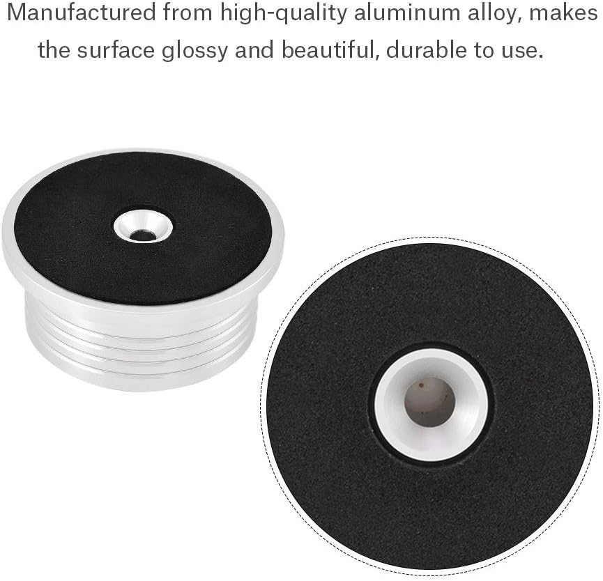 Socobeta Turntable Disc Record Stabilizer Disc Record Weight Stabilizer 60Hz Clamp with Bubble Level for Record Player(Silver) - Image 4