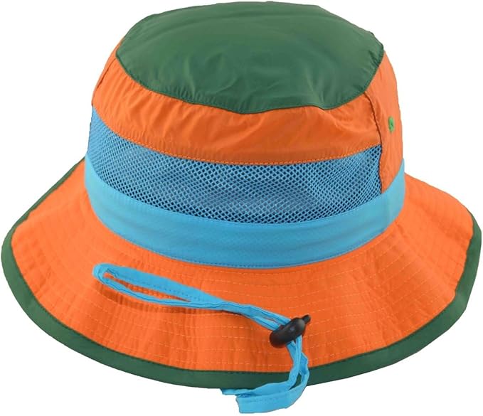 Amazon Hi Dee Ho Boys Summer Multi Colors Nylon Boonie Bucket Hat Orange Bright Color 