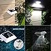 [1 PACK] T-SUN Solar Gutter Lights, 6 LED Beads Wateproof Security Light Lamp with Bracket for Outdoor, Garden, Fence, Garage, Stairs(6000K White)