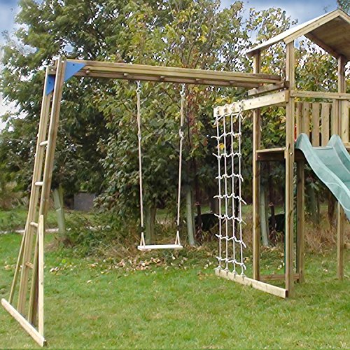 Monmouth Monkey Bars Wooden Outdoor Childrens Climbing Frame with Swing
