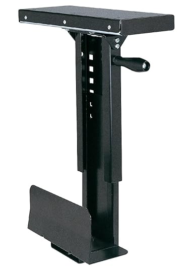 ROLINE Slim PC-Halterung | Untertisch Halter für den Computer | Ausziehbar und verstellbar | Schwarz