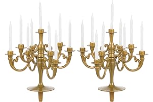 Abaodam 6pcs Stand Holders Church Festival Topper Style Cake Candles Party Decoration Tall Wedding, Insert Christmas Halloween, Candelabra Candle for Birthday