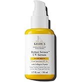Kiehl's Better Screen UV Serum SPF 50+, Invisible Facial Sunscreen with Collagen Peptide, UV Filters to Shield UVA & UVB, Helps Correct Visible Signs of Aging, Boosts Skin Radiance