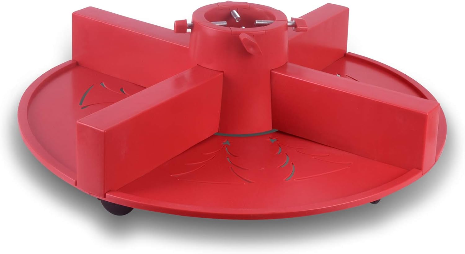 Tree Stands - Vencer Christmas Tree Stand for 6-9 Foot Christmas Trees in 80 pounds with 4 Universal Wheels (Red),VCT-004