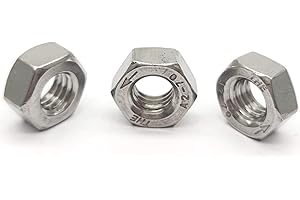 DGZ STORE M6X1.0mm 304 Stainless Steel Left Hand Thread Hex Nuts Reverse Nuts 20pcs