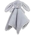 Apricot Lamb Stuffed Animals Gray Bunny Rabbit Security Blanket Infant Nursery Character Blanket Luxury Snuggler Plush Baby Lovey(Grey Bunny, 13 Inches)