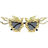 TOVINANNA Stylish Outdoor Sunglasses for Women - Creative Festival Party Glasses with Unique Design for Masquerade Carnival Summer Events and Costume Accessories