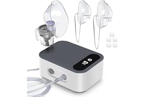 AUDEAL Smart Nebulizer for Adults and Kids-Digital Display Nebulizer with Mask, Desktop Compression Nebulizer for Breathing Treatment with Adjustable time, Used Both Home, as Well as on Work