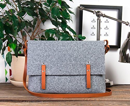 Felt Messenger Bag, Laptop Bag, Leather Bag