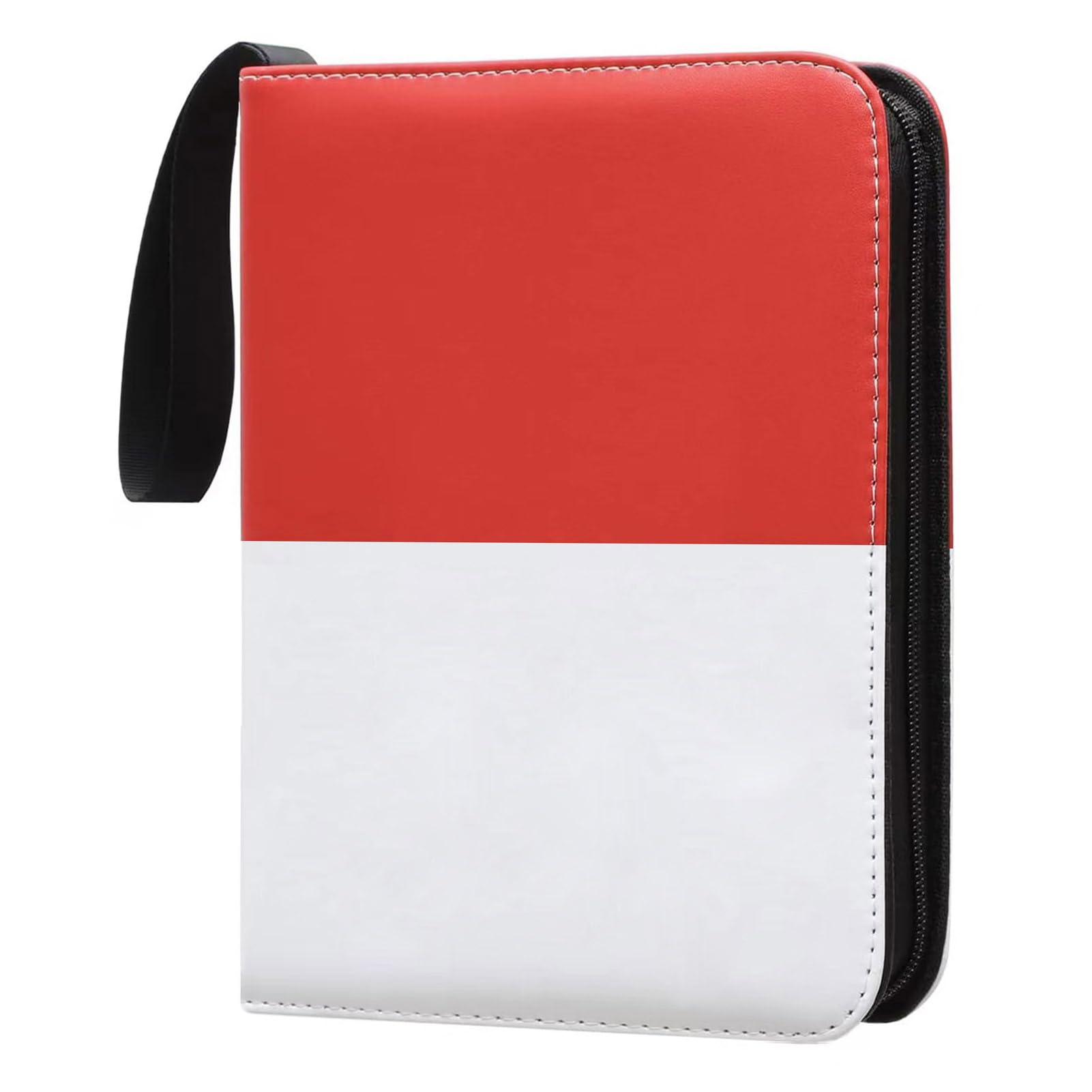 Card Binder 400 Pockets Trading Cards Extra Large 4 Pockets Trading Card Albums with sleeve Cards holder Collection Binder (Red)