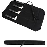 HERSENT Chef's Knife Roll Bag,Portable Travel Chef Knife Case Knife Bag Carrier Storage Bag with 4 Slots Best Gift for Pro Chef or Culinary Enthusiasts Men Women