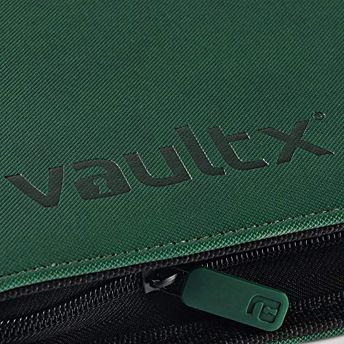Vault X Premium eXo-Tec Binder - 9 Pocket Trading Card Album Folder - 360 Side Loading Pocket Binder for TCG (Green)