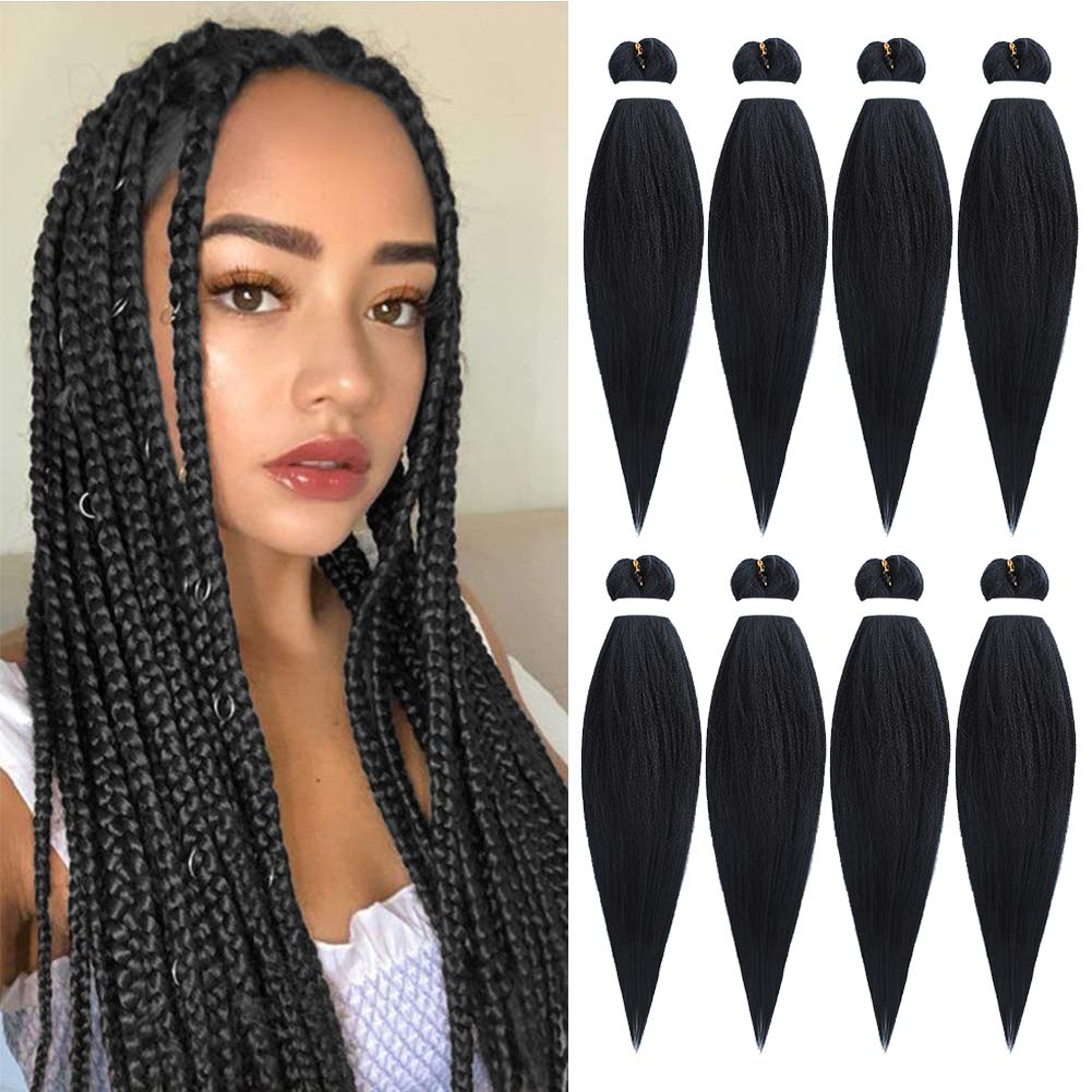 I&K EZ Pre-stretched Braiding Hair Soft Yaki 8 Packs 26 Inch - #1