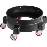 SGCB Pro 11.5 Inch Bucket Dolly, Removable Rolling Bucket Dolly Easy Push 5 Roll Swivel Casters to Move 360 Degree Turning for 5 Gallon Buckets Car Wash System Detailing Smoother Maneuvering, Black